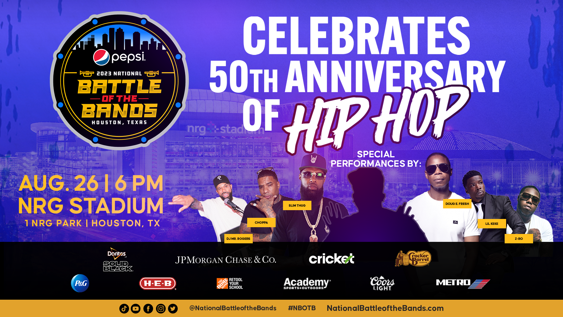 Celebrating Hip-Hop's Golden Anniversary: Star-Studded Lineup at 2023 Pepsi National Battle of the Bands 1 1920x1080 50th anniv 2