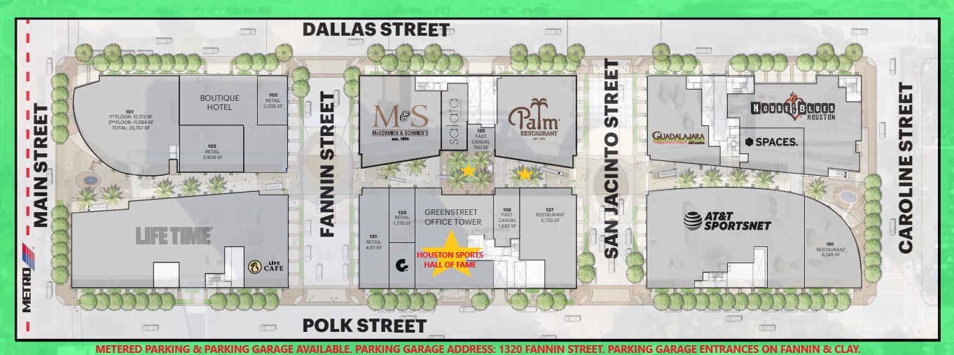 Hall of Fame Green Street Map Image